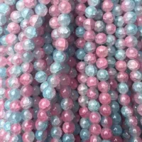 10 мм нефрита измельченного/розового синего градиента половина фунта