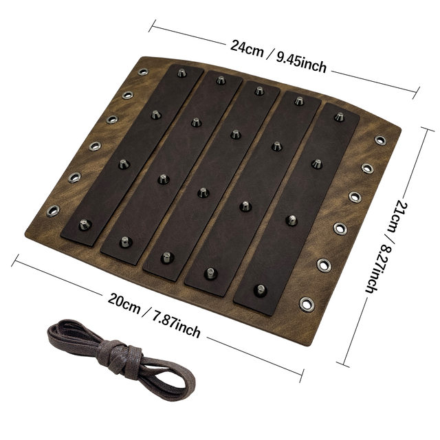 Medieval Wrist Guards and Arm Guards, Retro-Style Knight and Mercenary Leather Long Strip Rivet Gauntlets, Cosplay Performance Props