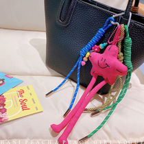 String 05 Korean MAYLEE braided rope car keychain pendant cute cotton-filled doll bag hanging for women