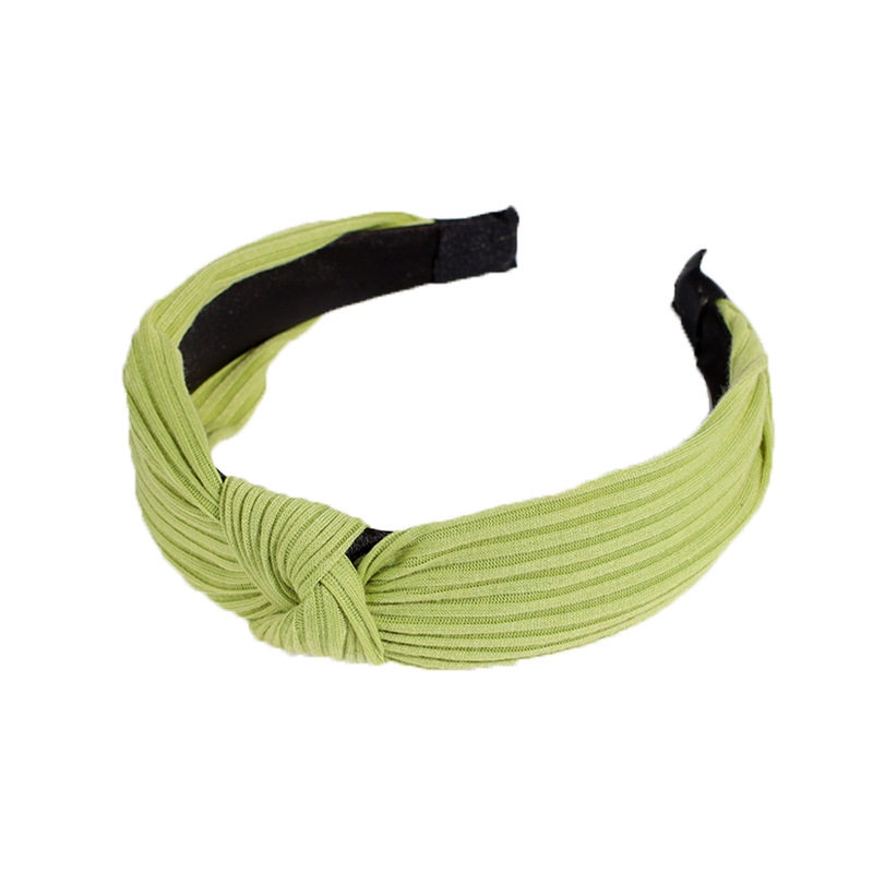 European and American cross-border new style knotted solid color headband wide-brimmed cross face wash knitted headband for going out and pressing versatile hair accessories