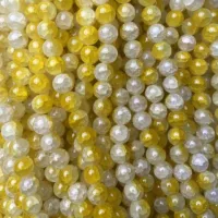 10 мм нефритово измельченный/желтый и белый градиент половина фунта