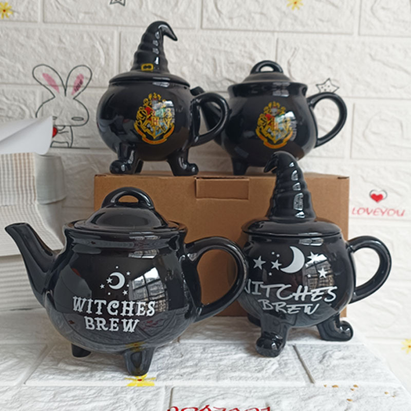Triangular Pot-Shaped Ceramic Mug, Kettle, Incense Burner, Mug, Harry Water Cup, Teapot, Crow Goblet Triangular Pot-Shaped Ceramic Mug, Kettle, Incense Burner, Mug, Harry Water Cup, Teapot, Crow Goblet