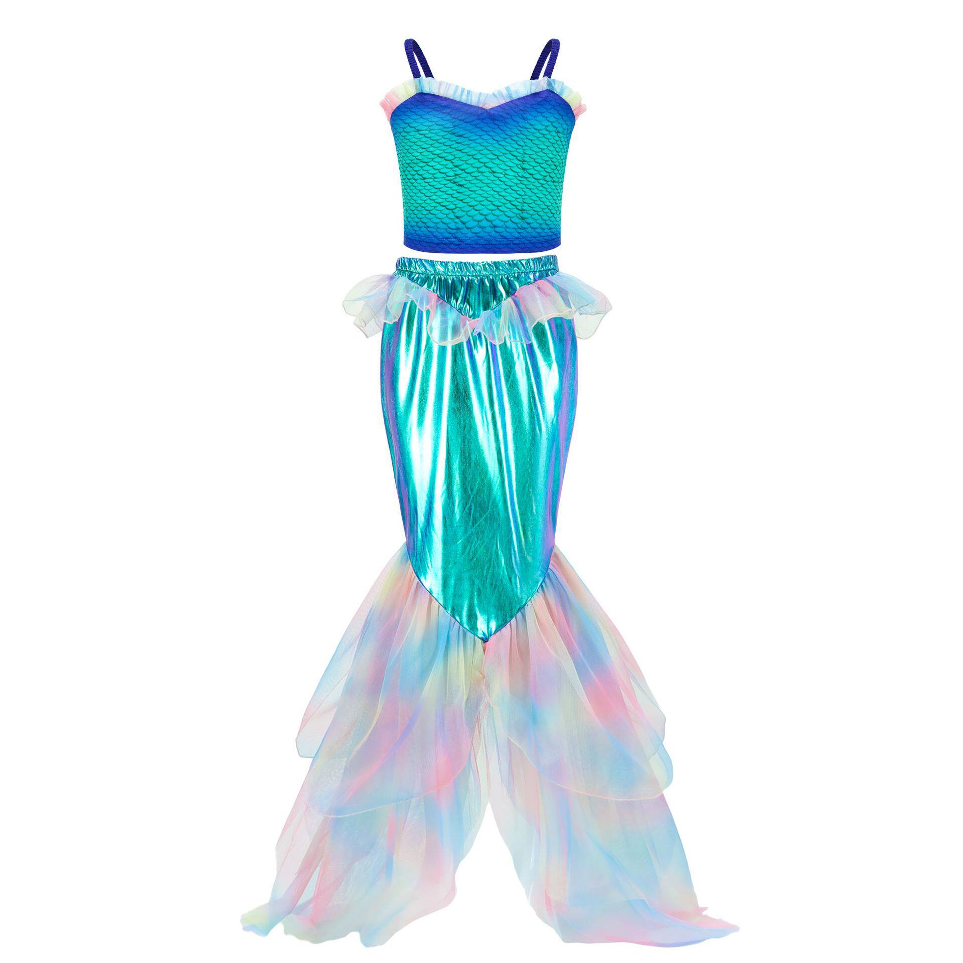 Foreign trade children's skirt two-piece cosplay mermaid same style fishtail suit mermaid same style swimsuit