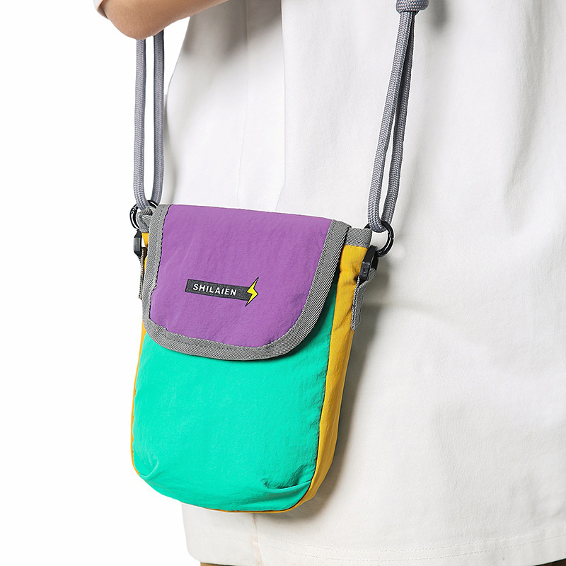 Color-Blocking Casual Mobile Phone Bag 2026 New Summer Macaron Color Versatile Mini Shoulder Crossbody Bag Trendy Color-Blocking Casual Mobile Phone Bag 2026 New Summer Macaron Color Versatile Mini Shoulder Crossbody Bag Trendy