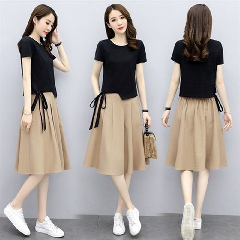 Summer Women's 2026 New Fashion Stylish Loose-Fitting Summer Dress Two-Piece Set for Female Friends Trendy Outfit