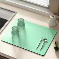 Minimalist drain mat creative kitchen countertop tableware dishes drying mat household quick absorbent coaster insulation mat