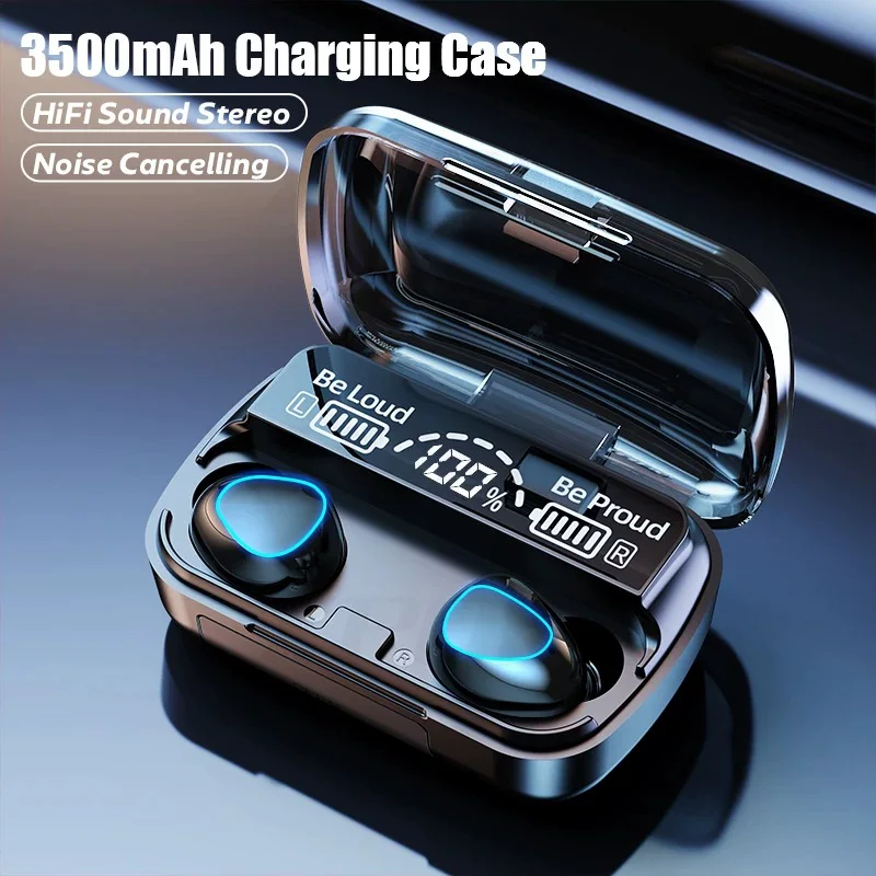 Трехмерные наушники с зарядкой, Bluetooth, 3500 мАч