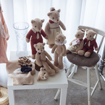 Genuine Dabron orange Mediterranean Roman holiday style gift for girls bed doll plush toy bear