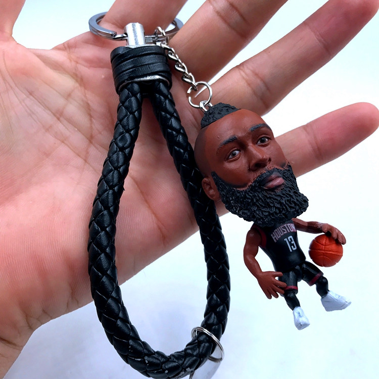 Ngôi sao bóng rổ móc khóa búp bê búp bê quà tặng nhỏ Curry Kobe James Harden người hâm mộ lưu niệm quả bóng rổ rẻ đẹp