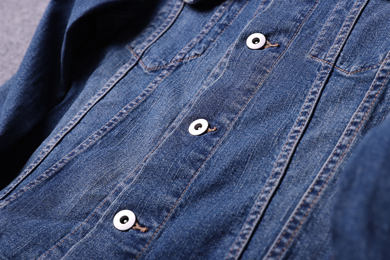 Sản xuất trong phòng phù hợp! Vào cửa hàng phải là gia súc! Áo khoác denim nam siêu mỏng giặt ngắn áo khoác denim