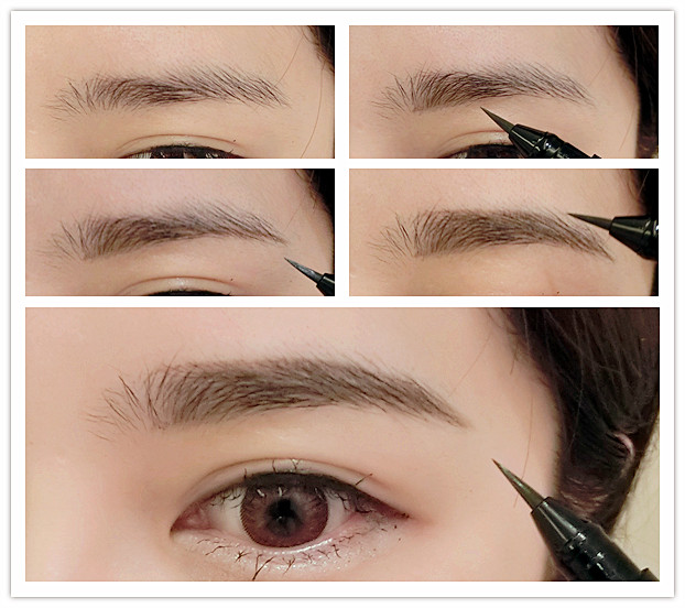 Dora mật ong lỏng lông mày bút chì nước rất mịn bút chì lông mày không thấm nước và mồ hôi không tẩy trắng kéo dài đích thực lông mày đỏ tự nhiên - Bút chì lông mày / Bột / Stick kẻ chân mày innisfree