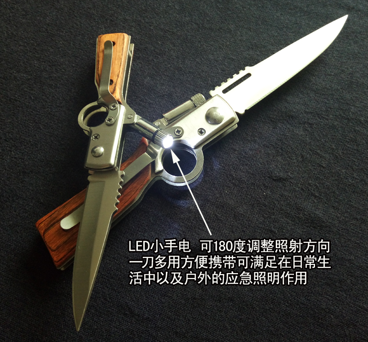 Dao gấp ngoài trời đa chức năng Quân đội Thụy Sĩ dao lò xo thép nhỏ dao cầm tay leo núi tự vệ dao gấp dao mới dao gọt hoa quả