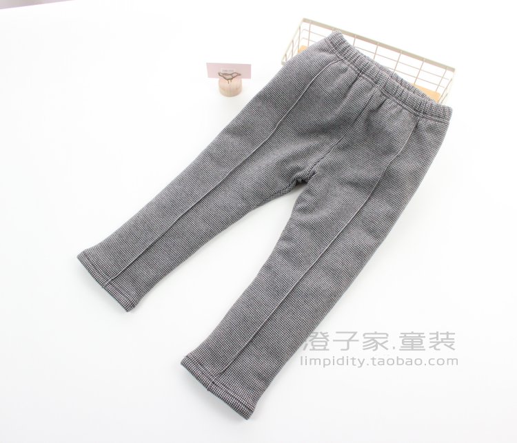 Quần houndstooth mẫu cơ bản cho bé gái quần áo cho bé