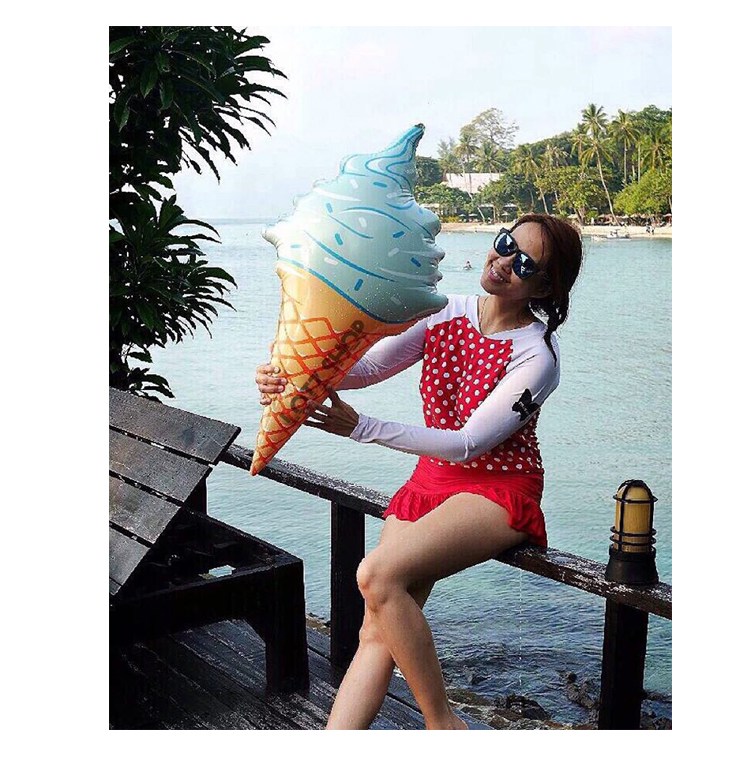Kem mùa hè đồ chơi nước lõm hình dạng tạo tác inflatable nổi giường dày bơi vòng phao bơi to
