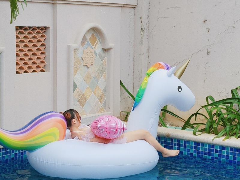 Kem mùa hè đồ chơi nước lõm hình dạng tạo tác inflatable nổi giường dày bơi vòng phao bơi to