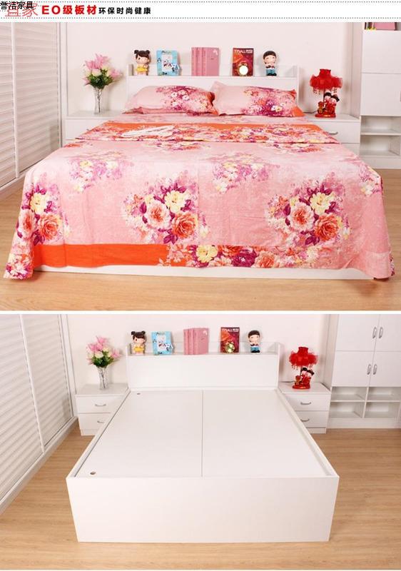 Đa chức năng tấm tatami đơn giản lưu trữ cao hiện đại lưu trữ hộp giường đôi với ngăn kéo giường tùy chỉnh khí nén - Giường giường lưới cho bé