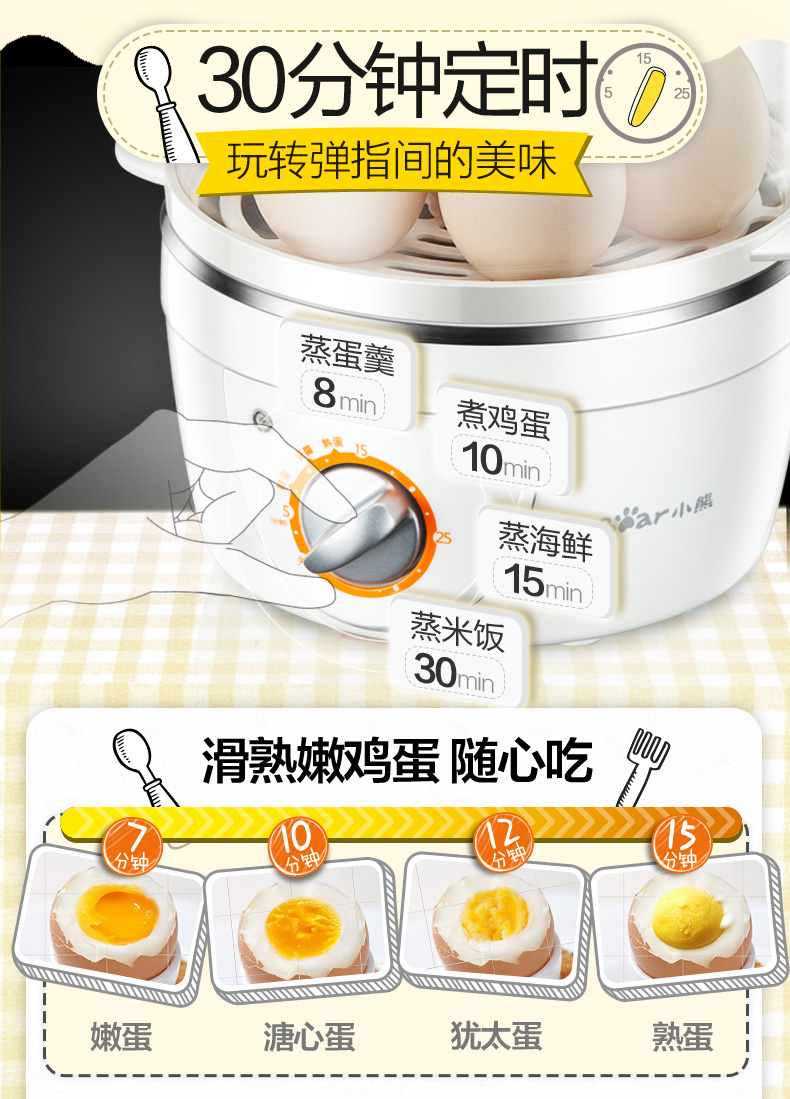 nồi hấp điện Trứng Omelette hấp trứng Trứng nồi gia dụng Mini Plug-in nhỏ Chảo chiên tự động Tắt trứng Máy làm bữa sáng - Nồi trứng nồi hấp điện công nghiệp