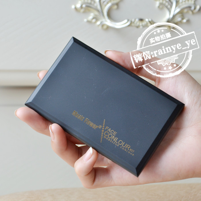 MusicFlower Tri-Color Repair Powder Box Highlight Shadows Làm sáng 3 đĩa màu phấn highlight