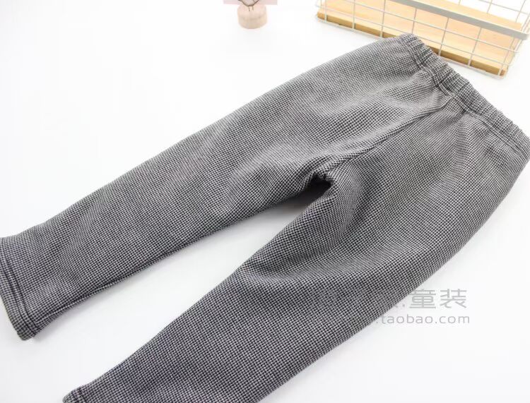 Quần houndstooth mẫu cơ bản cho bé gái quần áo cho bé