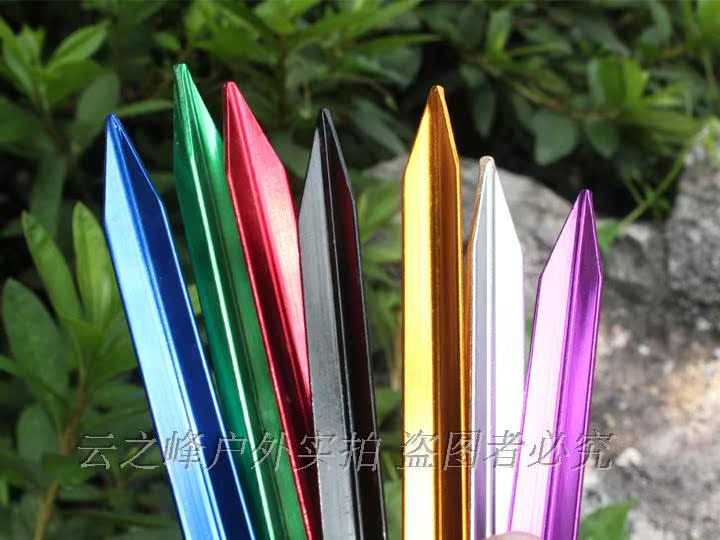 Phụ kiện ngoài trời để tăng cường các hợp kim nhôm đậm tam giác windproof đinh lều phụ kiện tán móng tay lều phượt