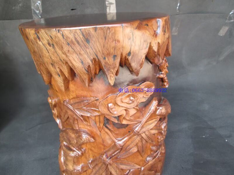 Gỗ đàn hương đen gốc cây khắc tay chạm khắc ghế trụ gỗ rắn bàn cà phê phân phân trà cung cấp đặc biệt - Các món ăn khao khát gốc 	bàn ghế gốc cây gỗ gù hương