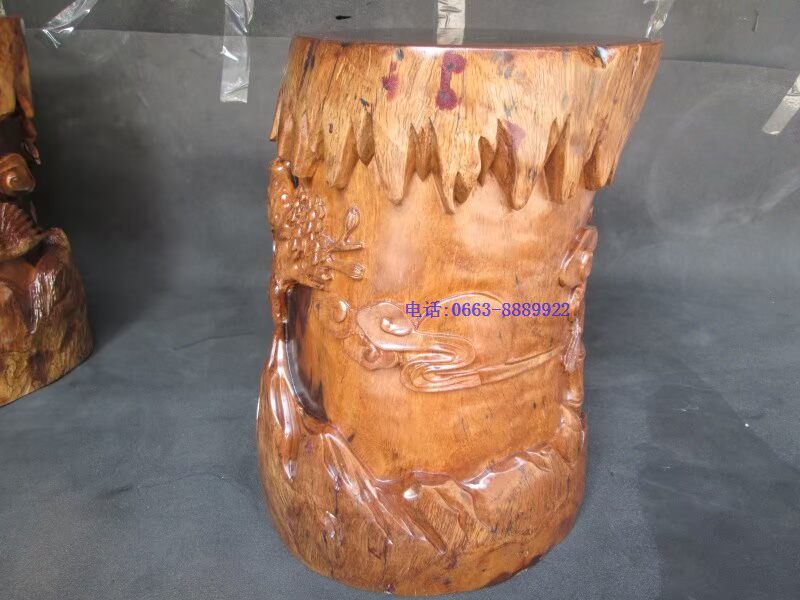 Gỗ đàn hương đen gốc cây khắc tay chạm khắc ghế trụ gỗ rắn bàn cà phê phân phân trà cung cấp đặc biệt - Các món ăn khao khát gốc 	bàn ghế gốc cây gỗ gù hương