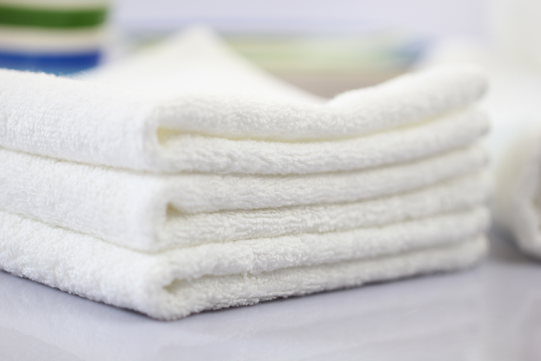 Màu trắng tinh khiết bông khăn nhà hàng khách sạn cửa hàng làm đẹp nhỏ bông vuông khăn 30 * 30 25 * 25 - Khăn tắm / áo choàng tắm