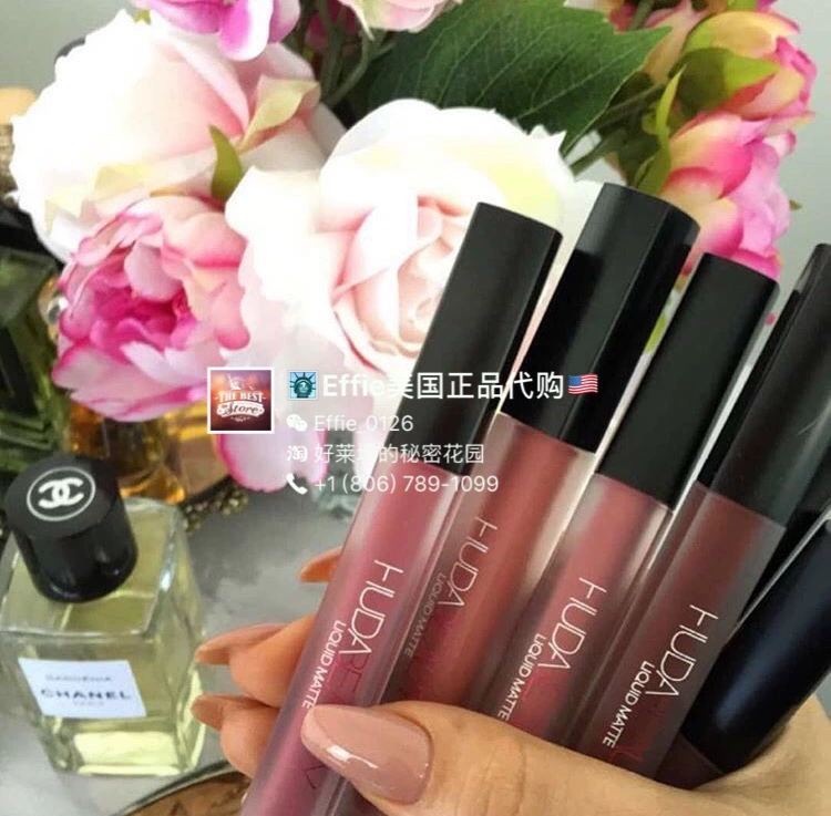 [Spot] Mỹ chính hãng ins beauty blogger Huda nhung mờ siêu lâu son bóng mờ - Son bóng / Liquid Rouge