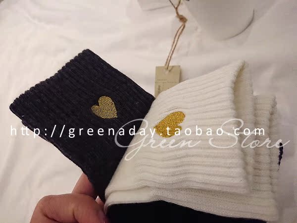 * ngôi nhà xanh * đại học thêu gió dày yêu cô gái trái tim hoang dại cotton ống vớ nữ tất dài cho bé gái