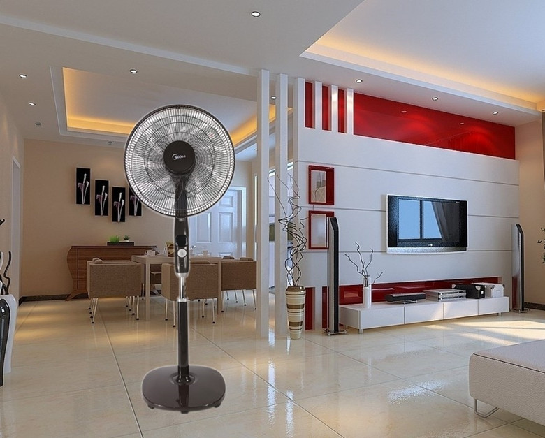 Quạt sàn biến tần đẹp FS40-17CR DR chín lá 26 tập tin im lặng điều khiển từ xa thời gian lắc đầu về nhà - Quạt điện quạt mini hơi nước