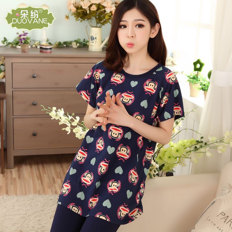 Đặc biệt cung cấp đồ ngủ cotton hoạt hình dễ thương dài tay bộ đồ ngủ nam nữ dịch vụ nhà mùa thu đồ ngủ kích thước lớn shop đồ nữ