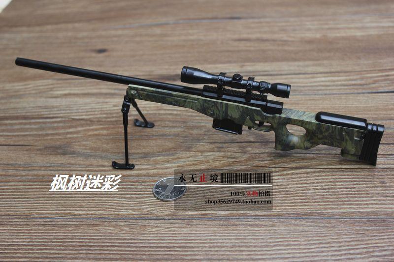 1: 4 ngụy trang người Anh AWP trường bắn tỉa mô hình tĩnh mô hình tất cả kim loại có thể tháo rời 4 màu sắc không thể được đưa ra