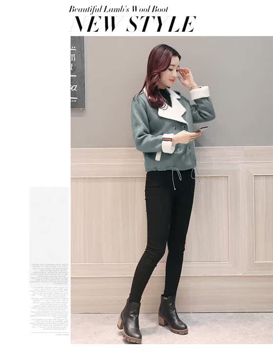 Thích hợp cho nữ ngắn 2018 mùa đông mới 145-150-155cm ngắn Áo len mỏng cao - Áo khoác ngắn áo khoác ny