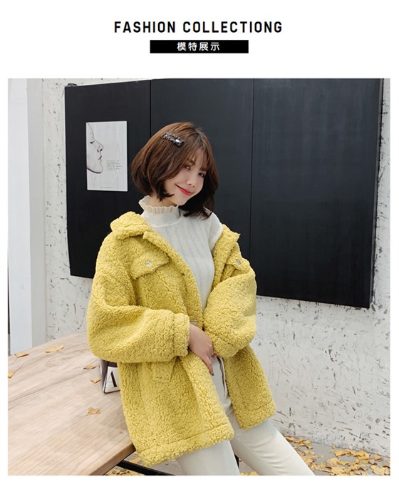 LMR lông một chiếc áo khoác len nhỏ ngắn khí chất fluffy phụ nữ thời trang áo ấm nóng - Áo khoác ngắn áo khoác lông nữ