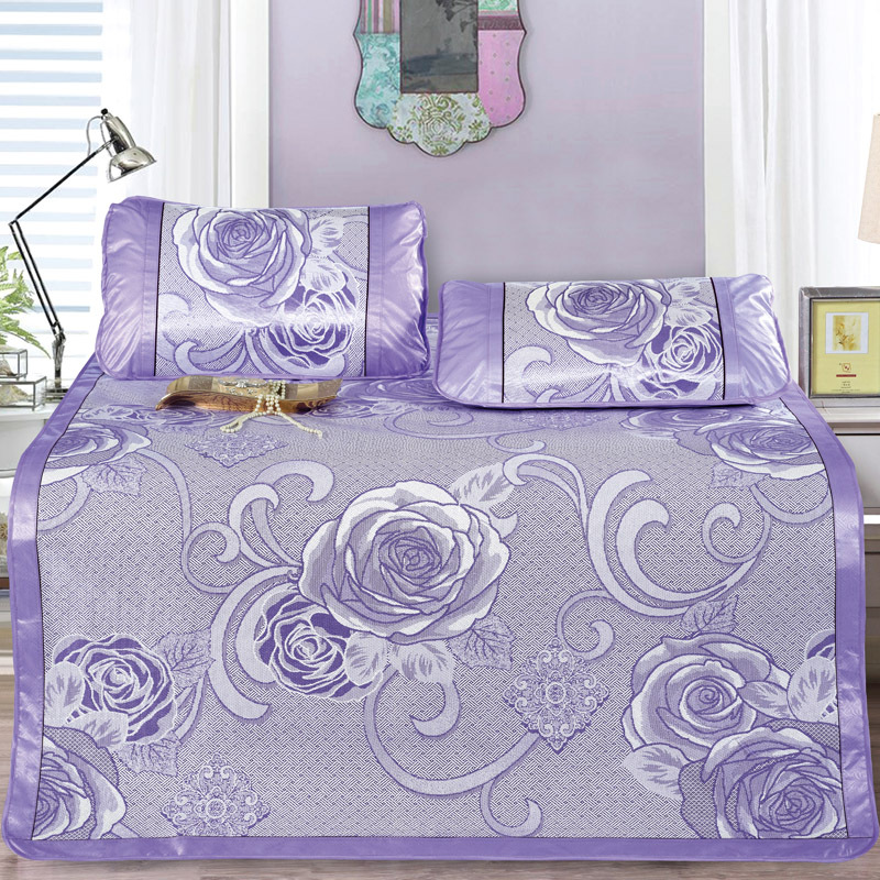 2018 mới cao cấp jacquard băng lụa mat ba mảnh mùa hè ký túc xá sinh viên đơn đôi mat mùa hè k4 đệm nước chống loét