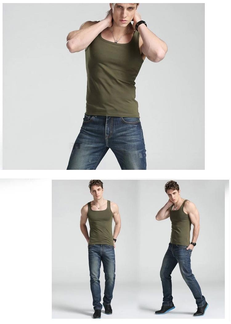 Vest nam phiên bản Hàn Quốc của cotton thể thao vest thể thao nam sợi chỉ co giãn cơ bản đàn hồi mồ hôi vest áo 3 lỗ nam
