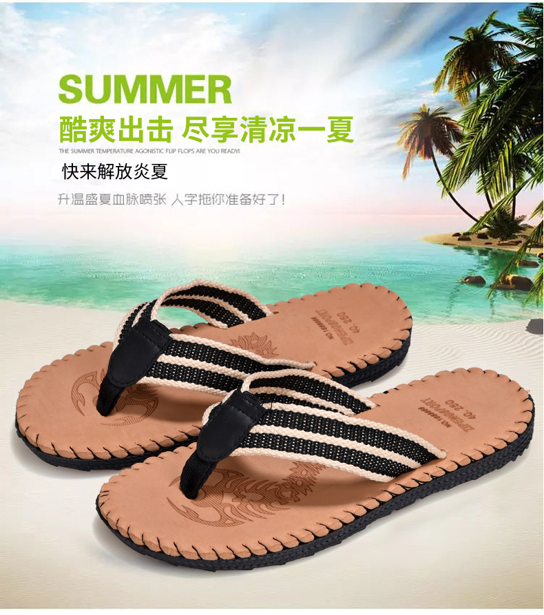 Mùa hè flip flops nam dày dưới trượt dép thời trang dép cá tính pinch dép bãi biển đơn giản giày thủy triều