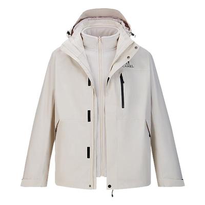 骆驼全天候冲锋衣男女三合一可拆卸外套2025新款户外防水登山服
