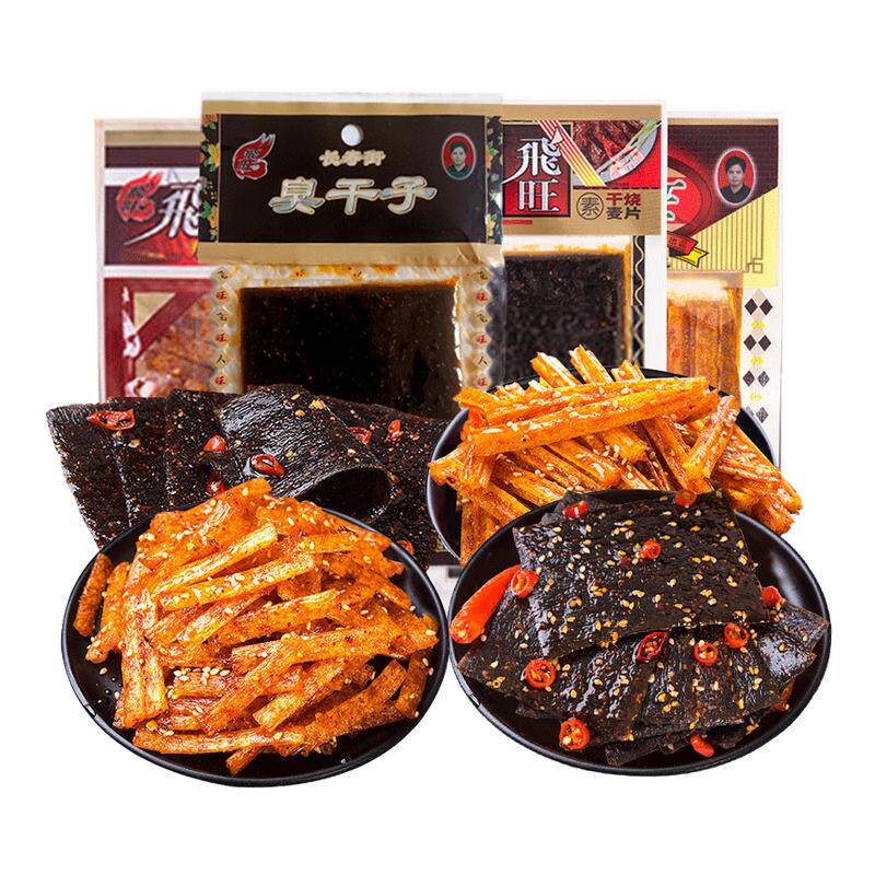 飞旺臭干子辣条八宝里青丝辣片湖南特产面筋怀旧麻辣休闲零食小吃