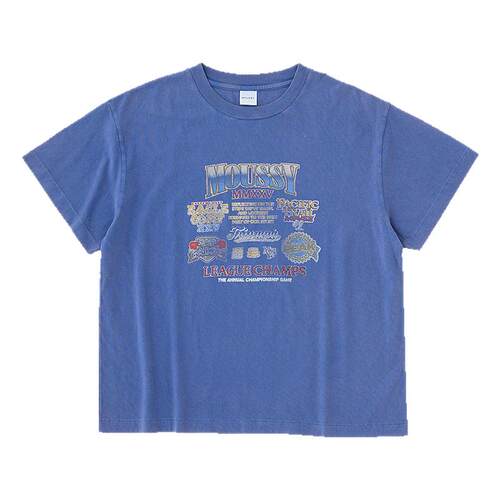 MOUSSY 夏季新品美式复古风印花做旧短袖T恤女010ISQ90-6851