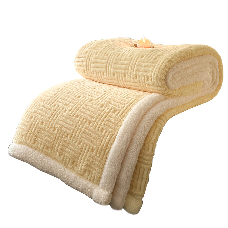 无印良品全棉加厚毛毯午睡毯