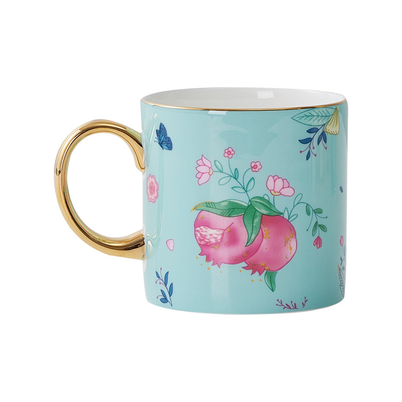 华光国瓷高档轻奢骨瓷马克杯水杯茶杯260ml生日送礼礼物 珐琅石