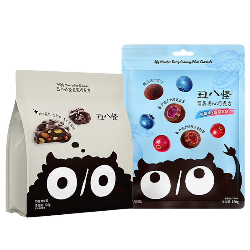 金丝猴丑八怪坚果巧克力浆果夹心纯可可脂黑巧休闲年货零食mm豆,零食/坚果/特产,夹心巧克力,淘宝优惠券,粉丝福利购,淘宝优惠卷