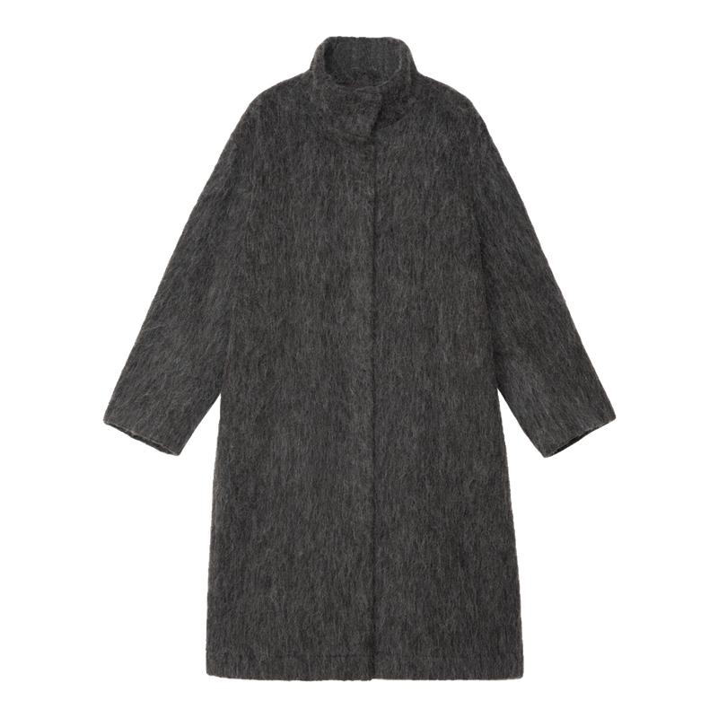 ZUCZUG舒适进口杂色羊毛长外套