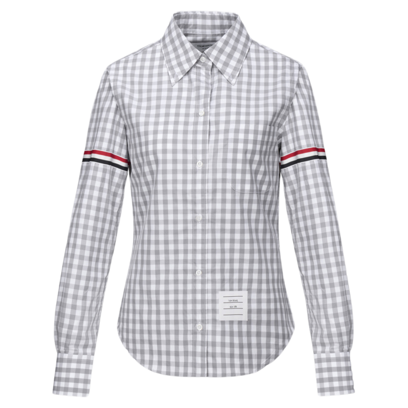 [秋冬新品]THOM BROWNE2025秋冬新品女士格纹府绸衬衫