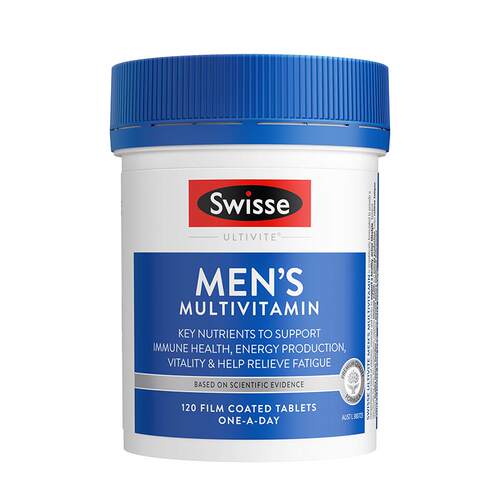 【大瓶120粒】Swisse男士复合维生素b族维免疫力抵抗力官方旗舰店