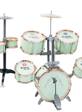 俏娃儿童架子鼓玩具初学者家用练习打鼓乐器3岁新年4生日礼物5男6