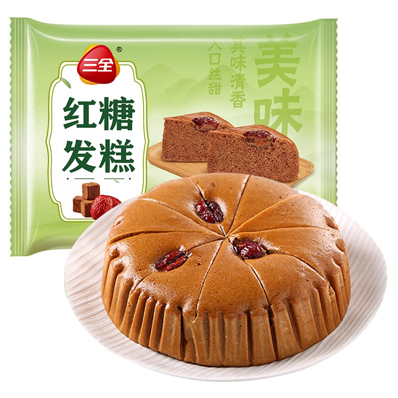 三全红糖发糕米糕早餐半成品加热即食速食红枣糕糯米红糖糕桂花糕