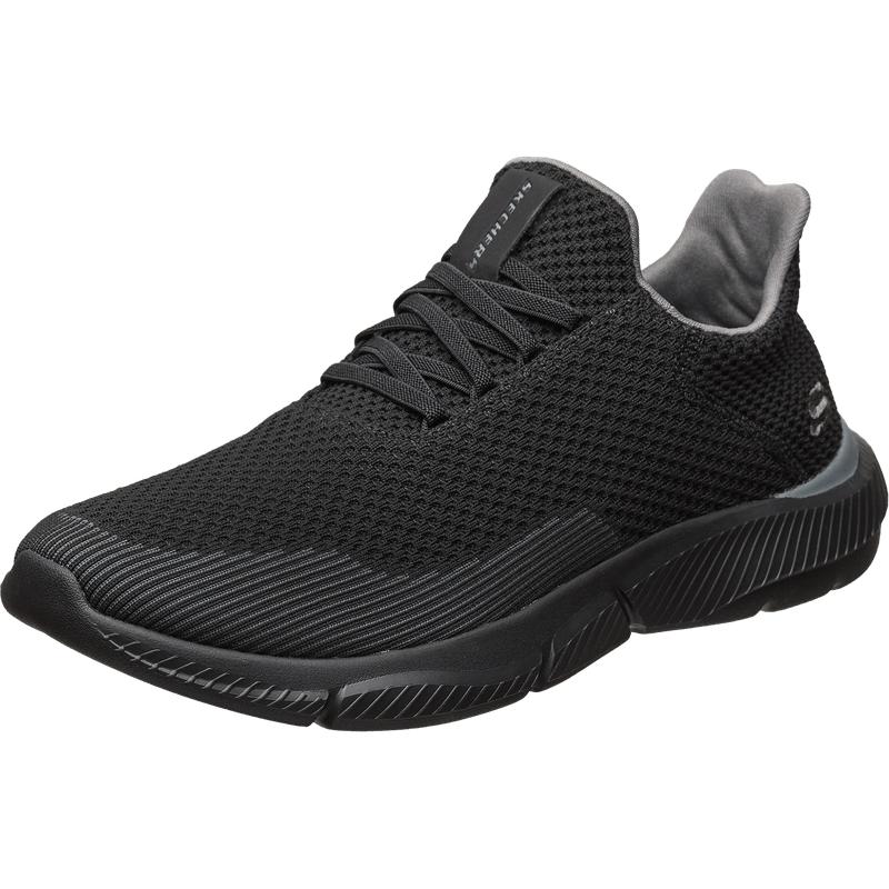 斯凯奇男鞋秋冬新款百搭一脚蹬休闲健步鞋舒适轻便软底缓震运动鞋