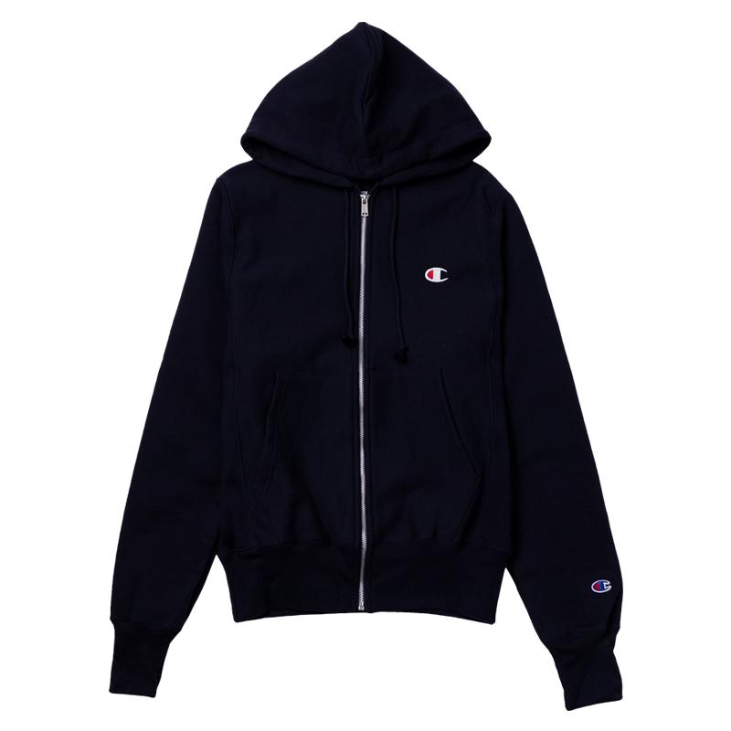 Champion休闲开衫刺绣连帽男卫衣